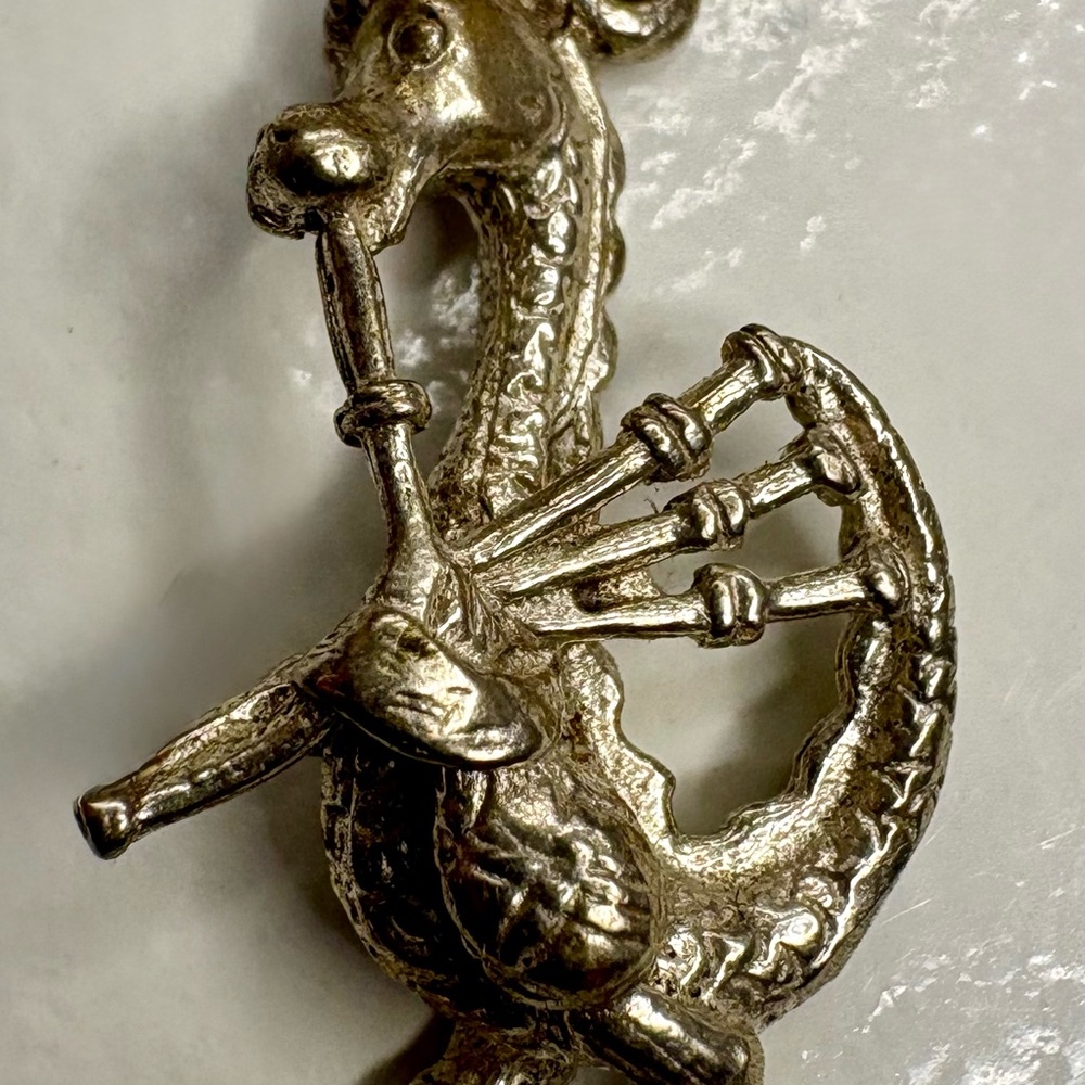 SOLDLoch Ness Monster or Dragon Sterling Silver Vintage Pendant/Charm (70's)